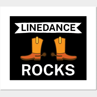 Linedance rocks Posters and Art